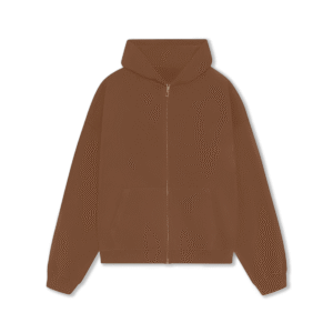 400 GSM MOCHA BROWN ZIPPER HOODIE