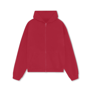 400 GSM RED ZIPPER HOODIE