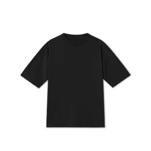 180 GSM black blank t-shirt front view